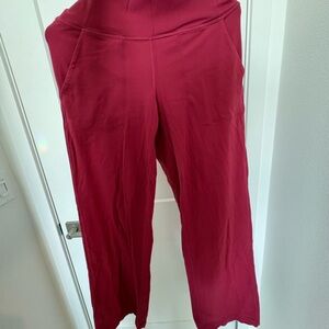 Women's Lululemon Red Activewear Wide Leg Pants